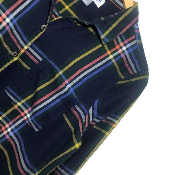 Old Navy 100% Cotton Plaid Button Front Shirt Size Medium - Picture 4 of 10